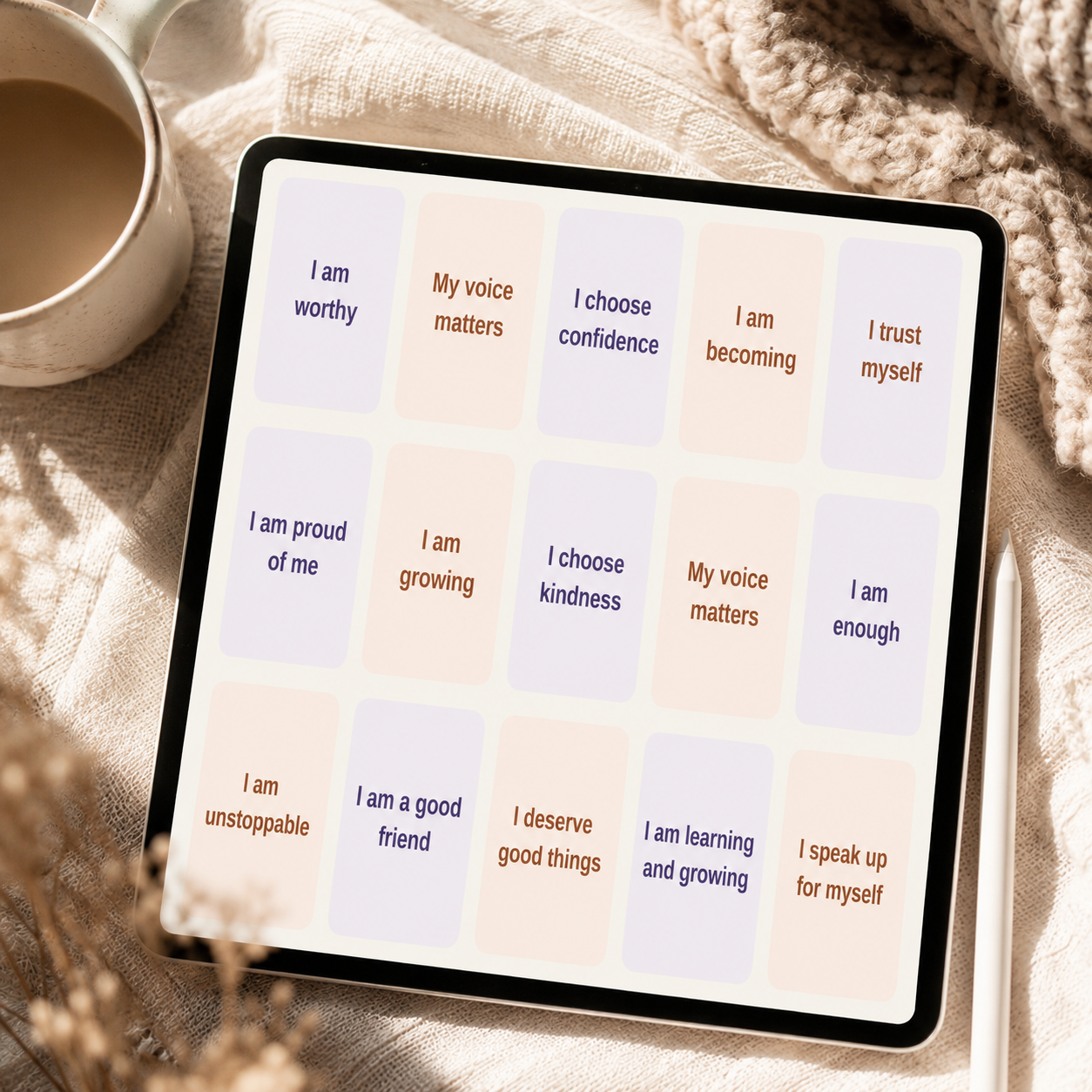 Confident Girl Affirmation Cards | 24 Printable Daily Affirmations for Girls & Tweens | Digital Download